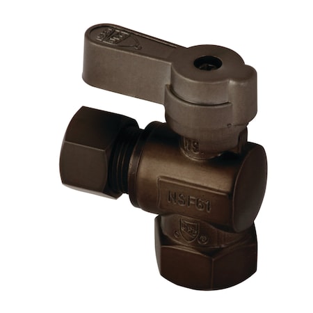 Kingston Brass KF3310ORB 3/8" FIP X 3/8" OD Comp Angle Stop Valve, Oil Rubbed Bronze KF3310ORB